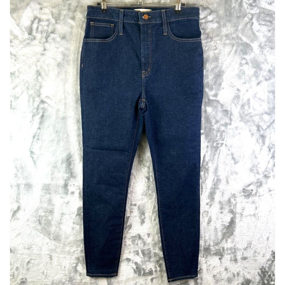 Madewell Jeans Women size 30 Curvy High Rise Skinny Lucille Darkwash 27.5 Inseam